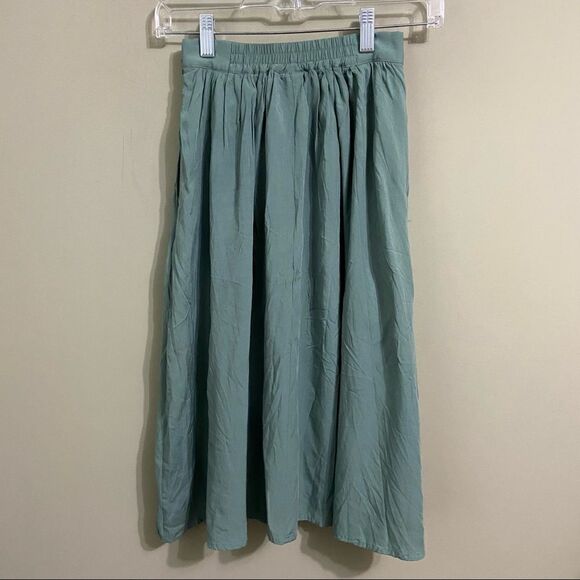 Modcloth Sz XXS Mint Skirt Pleated - Picture 3 of 4